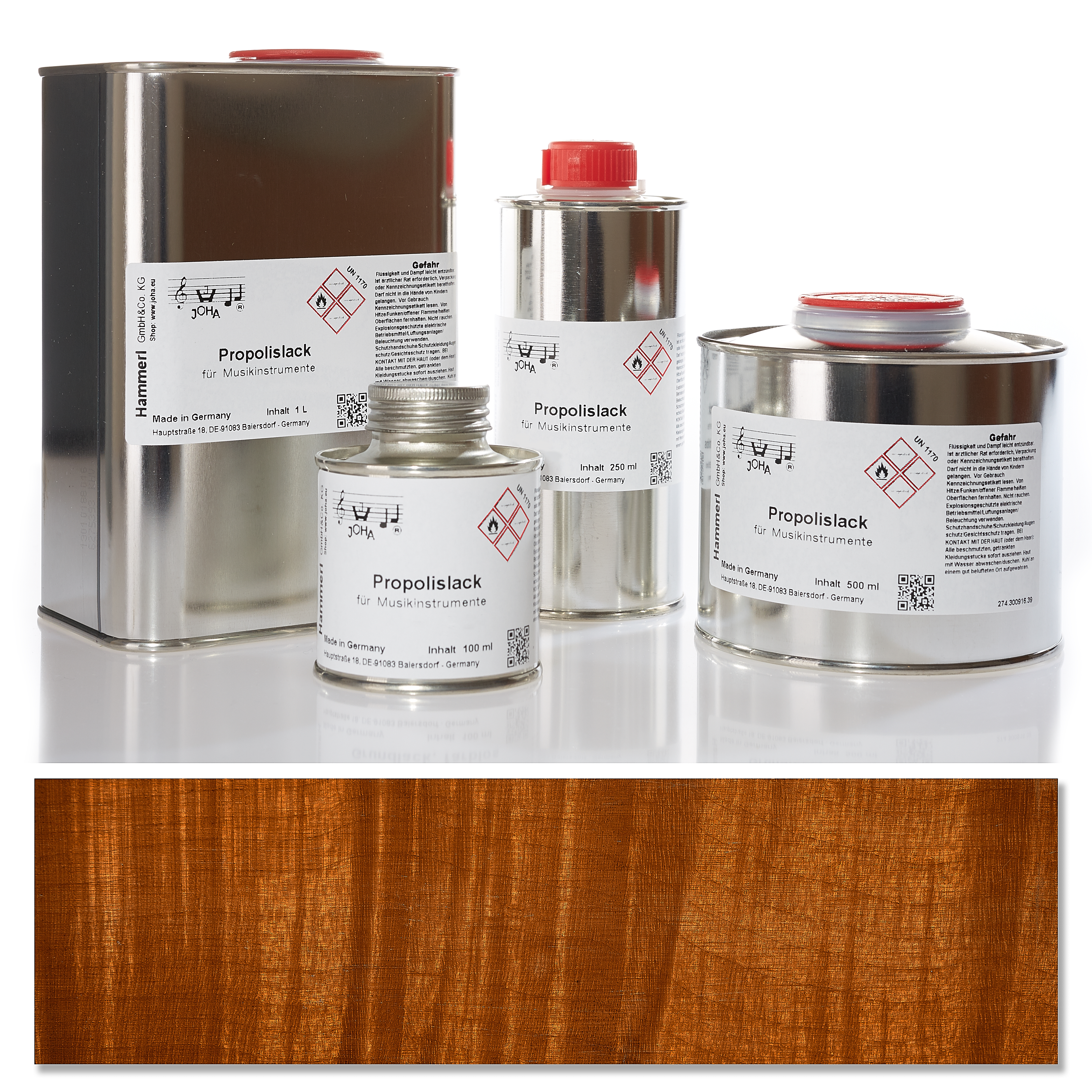 Propolis Farblack, goldbraun